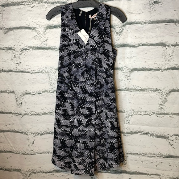 NWT Rebecca Taylor Summer Storm Silk Printed Dress Size 2 - Picture 2 of 11